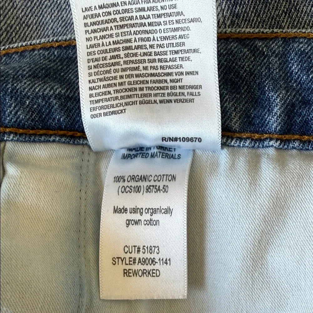 Agolde Jean Shorts High Rise Wide Leg Belted PaperBag Waist Light Wash Sz 27 - Picture 6 of 12